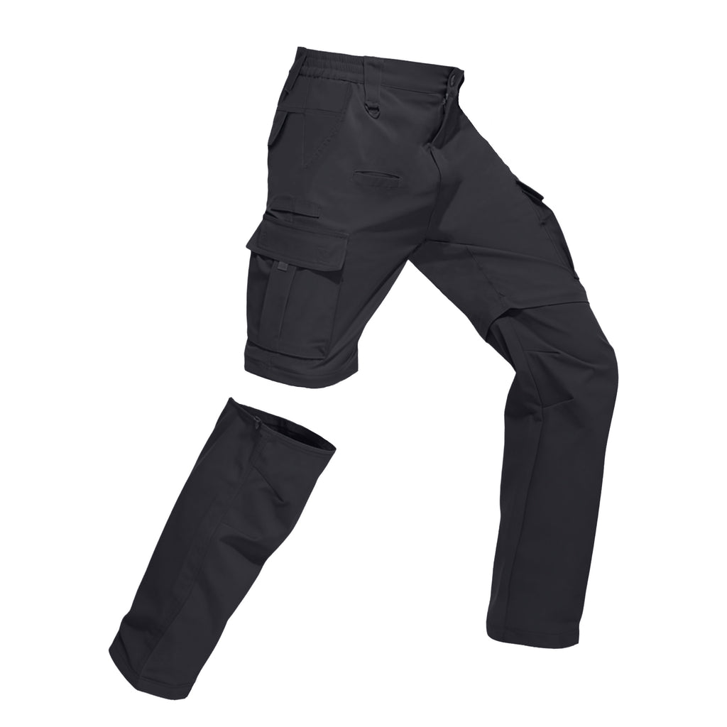 Men's Convertible Hiking Zipper Pants, Lightweight Quick-drying Work Pants, Suitable For Fishing, With 9 Pockets